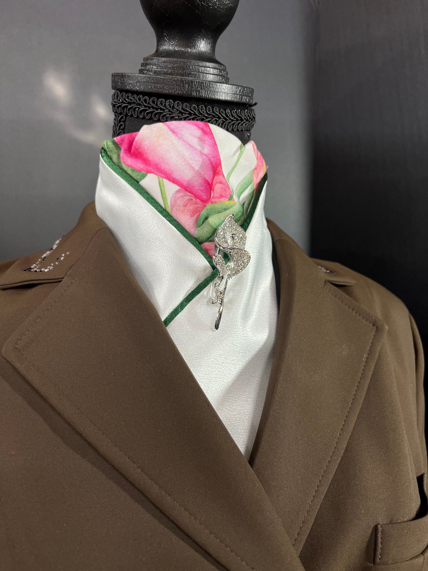 The Basic Pink Lily Dressage Stock Tie