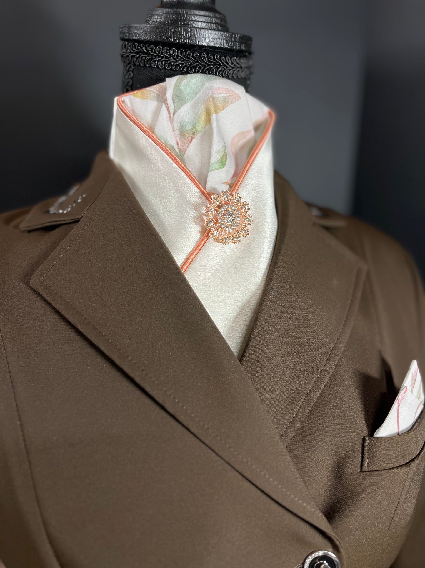 Coral Spring Reverse Dressage Stock Tie
