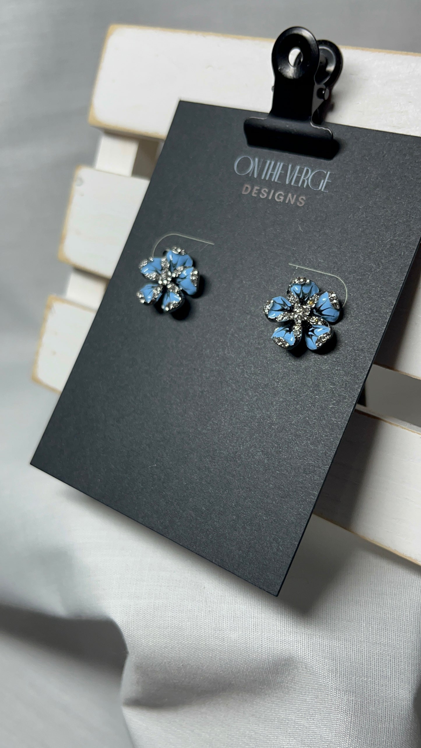 Blue Flower Earrings