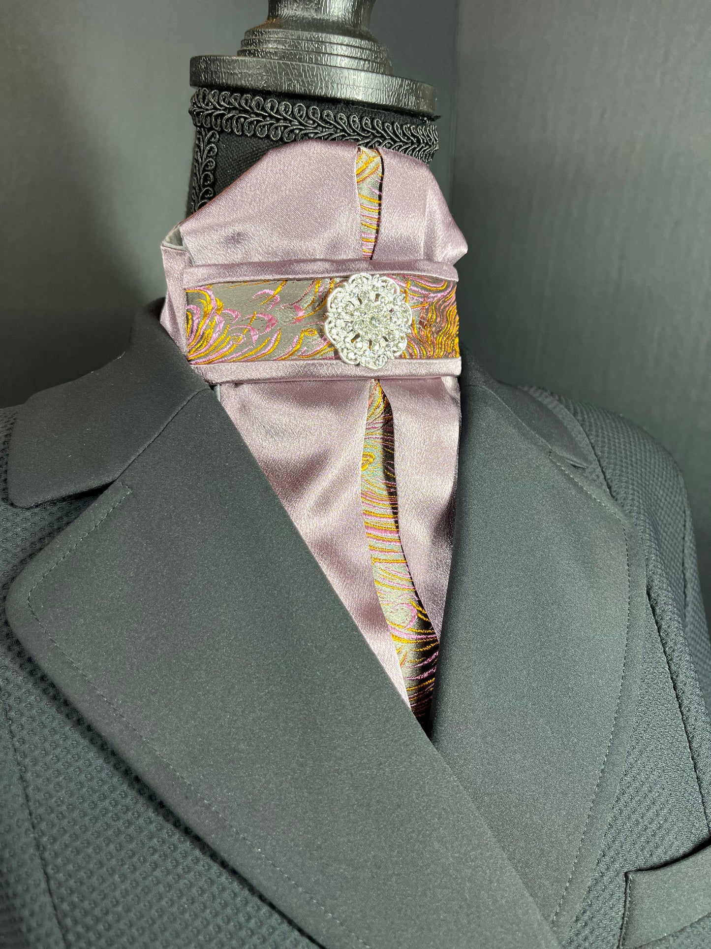 Sunset Flight Euro Pleat Dressage Stock Tie