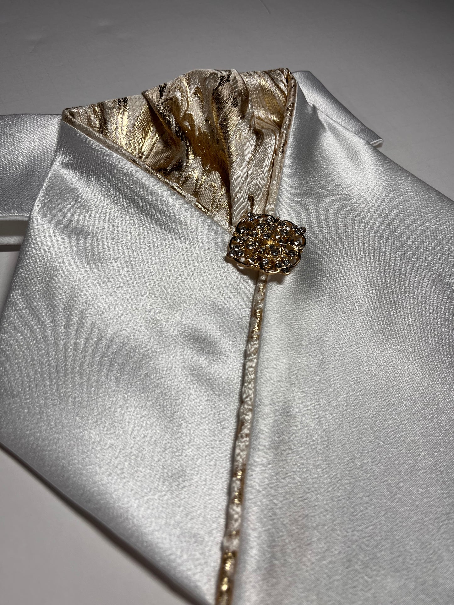 The Basic Golden Swirl Dressage Stock Tie