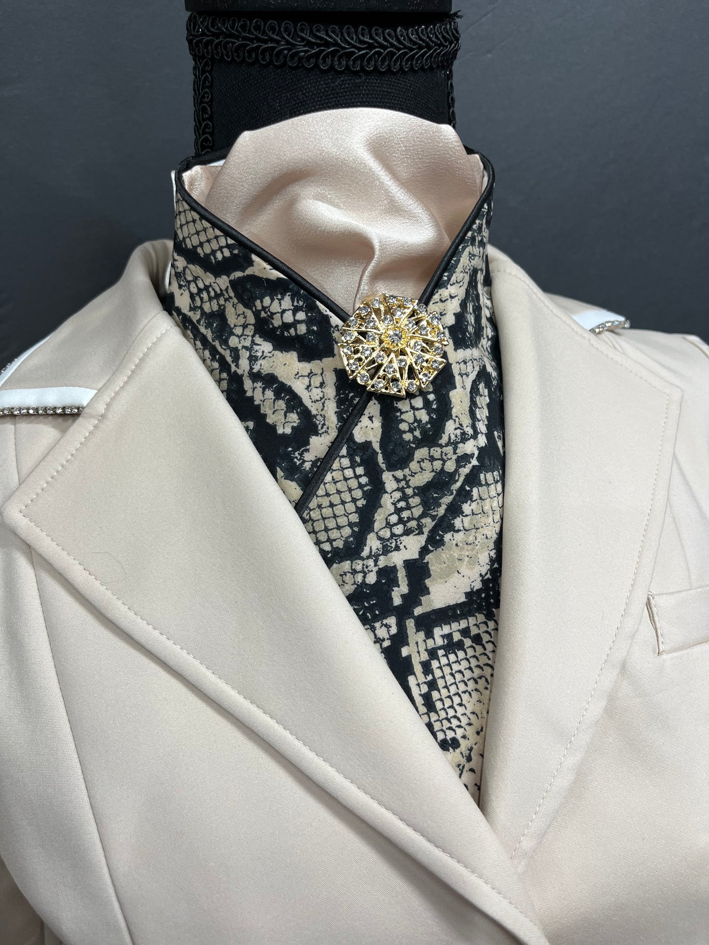 Snakeskin Dressage Stock Tie
