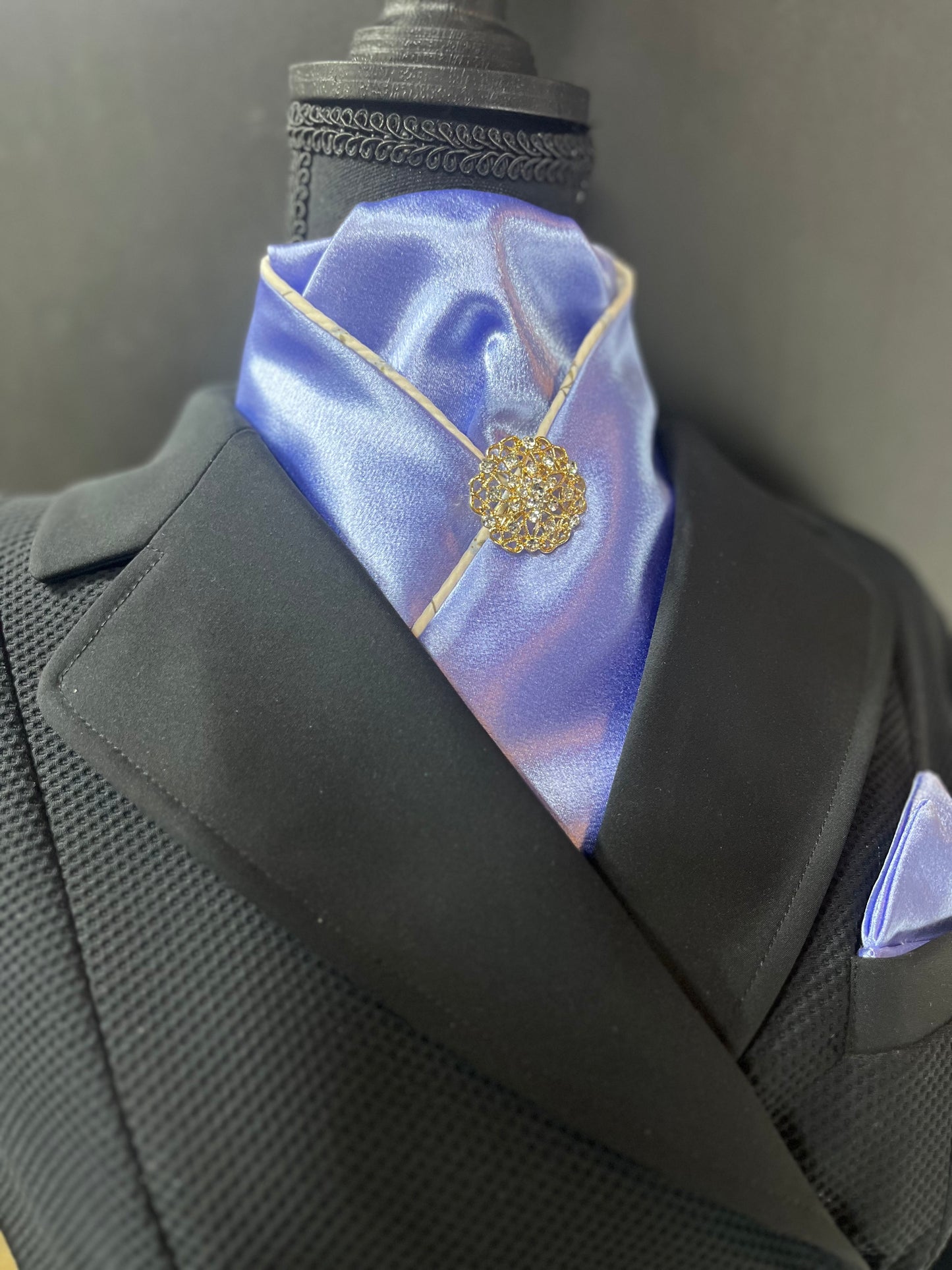 Dressage Stock Tie - Periwinkle