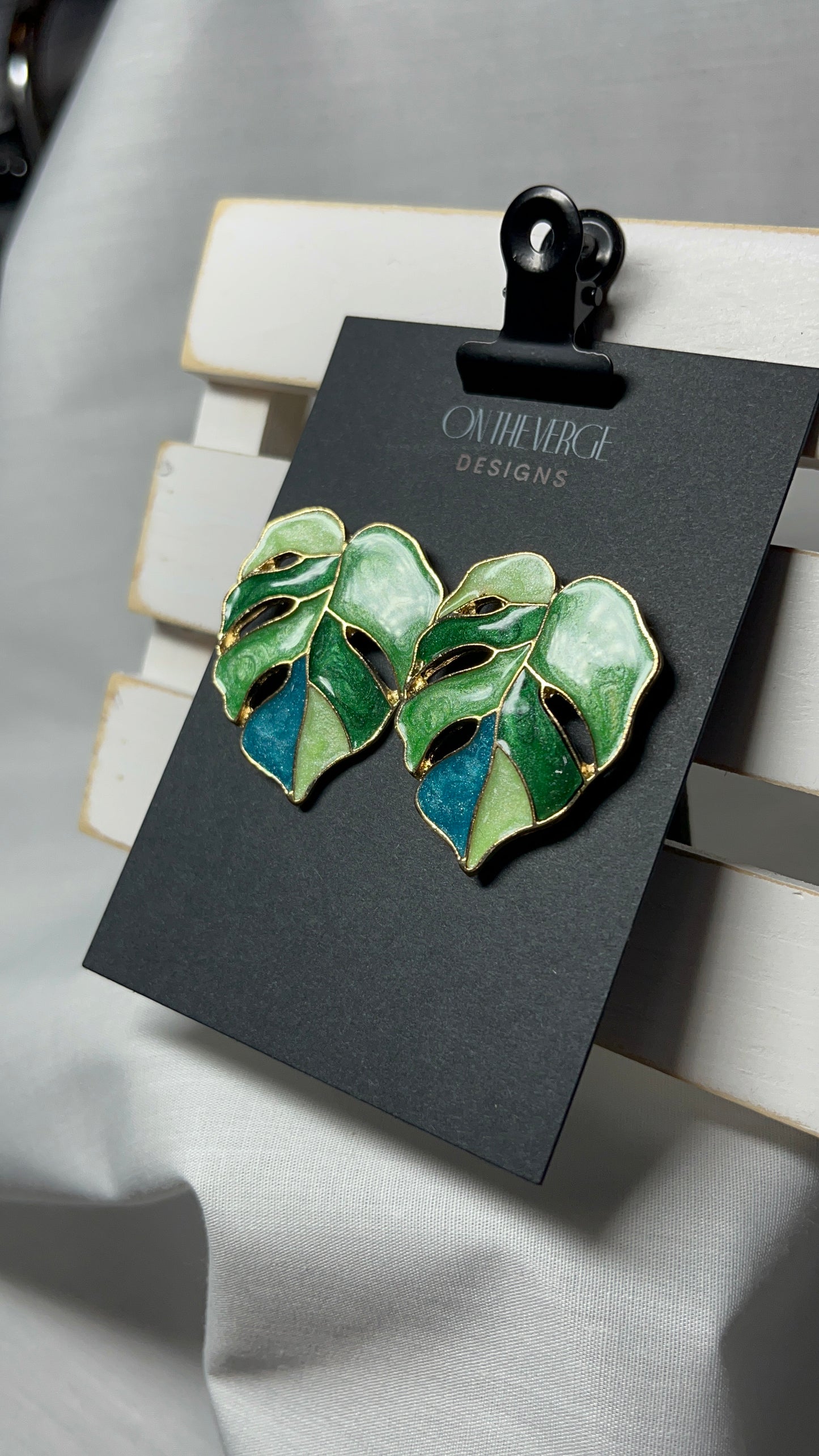 Palm Leaf Earrings