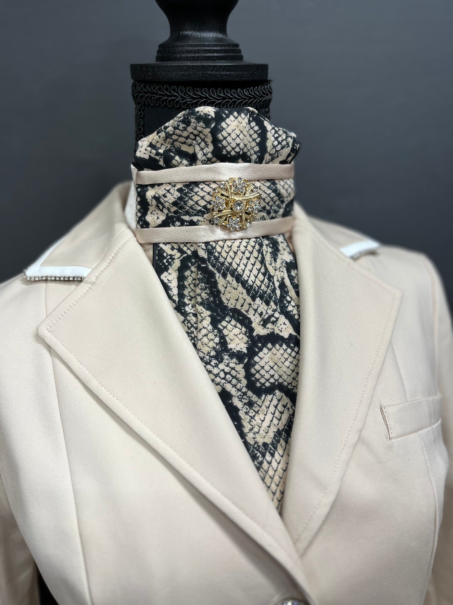 Dressage Stock Tie - Snakeskin