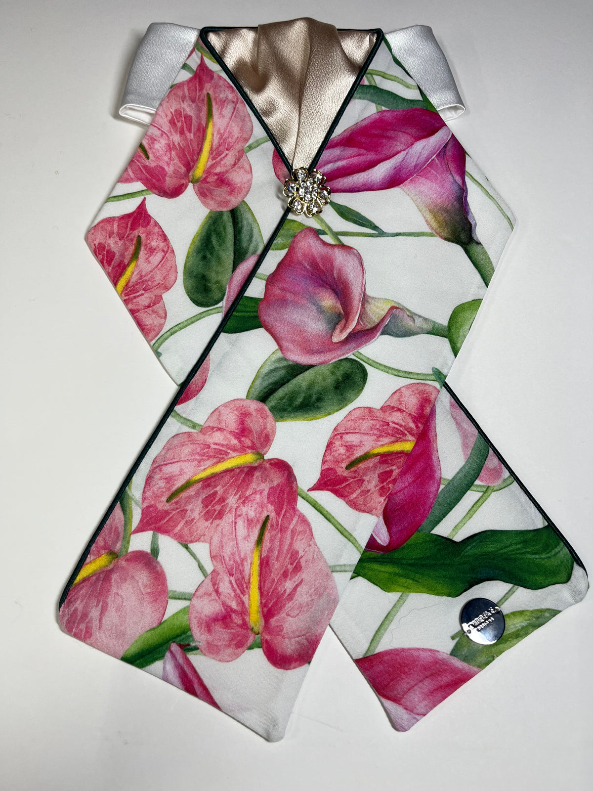 Pink Lily Dressage Stock Tie