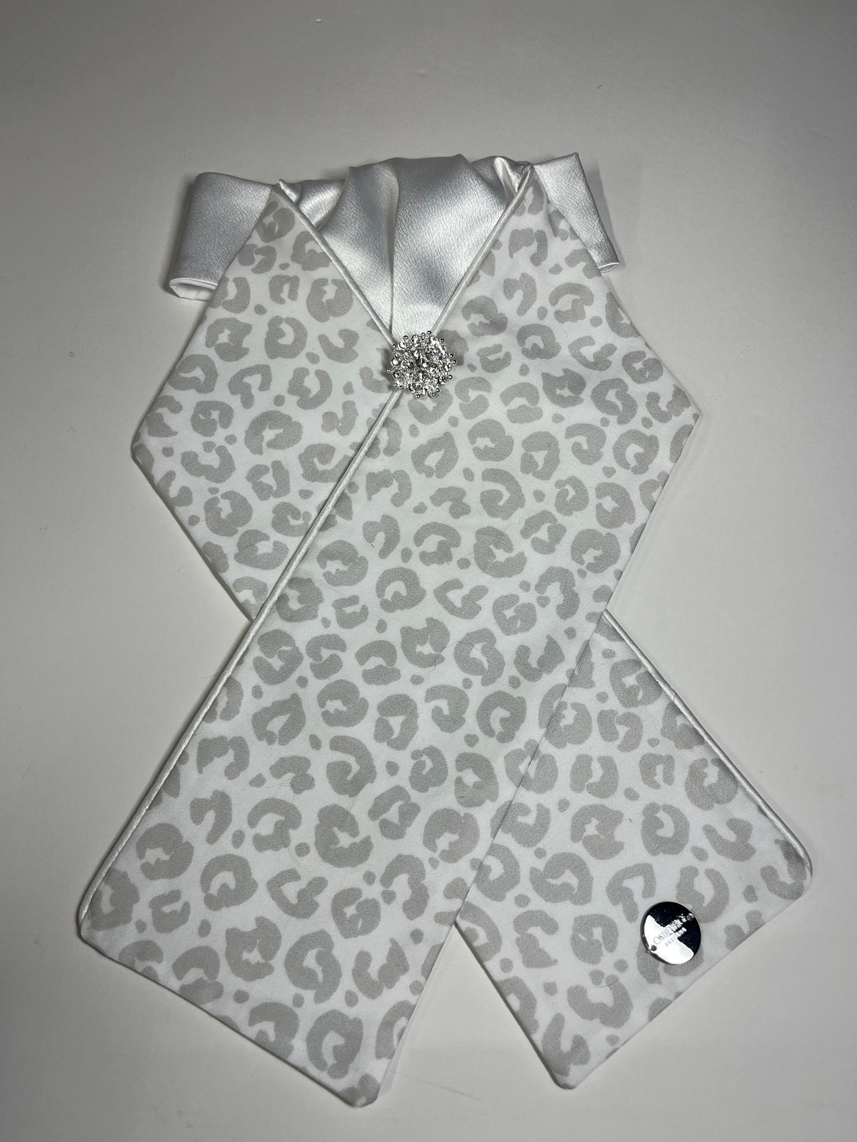 Snow Leopard Dressage Stock Tie