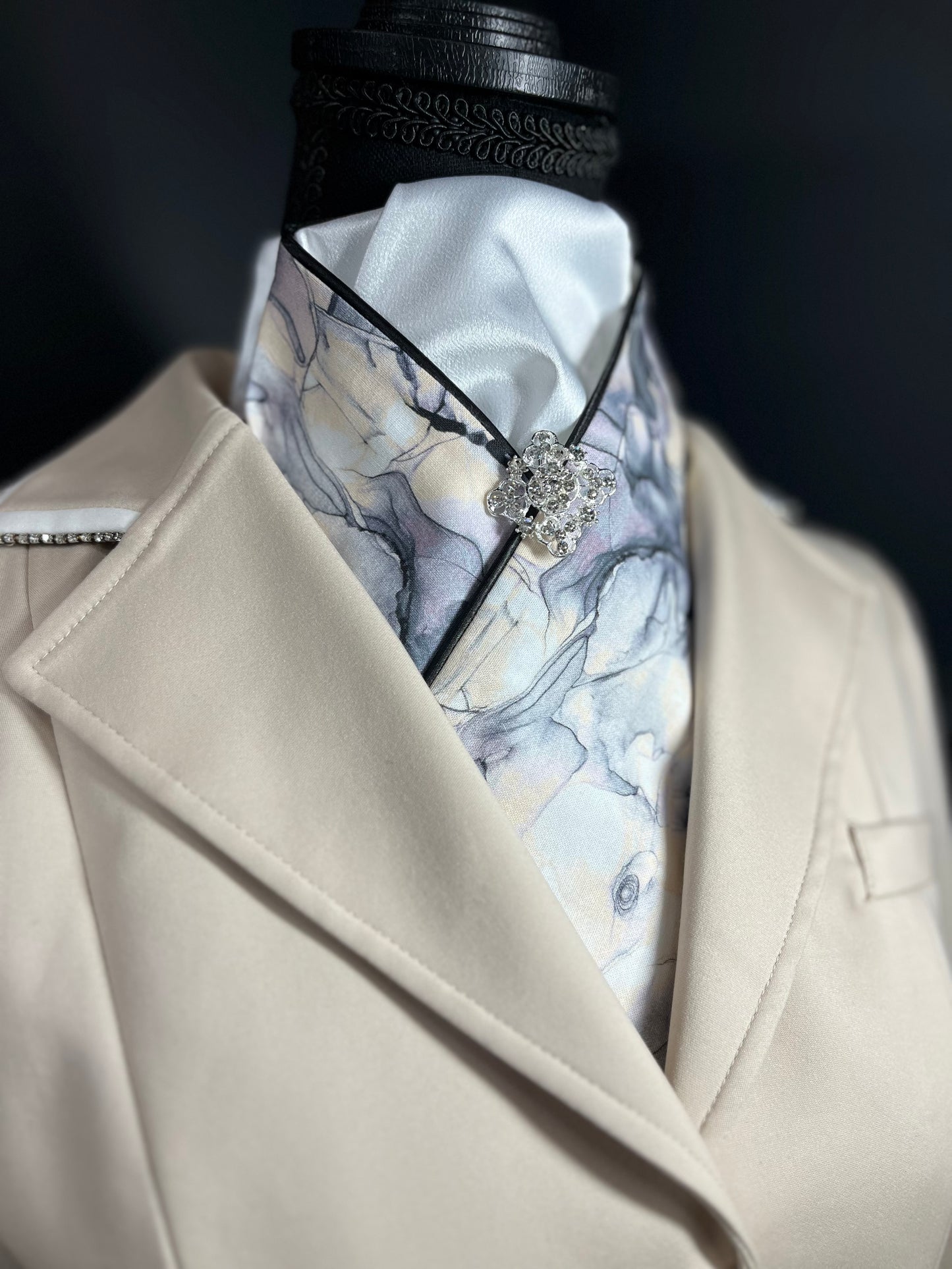 Marble Dressage Stock Tie