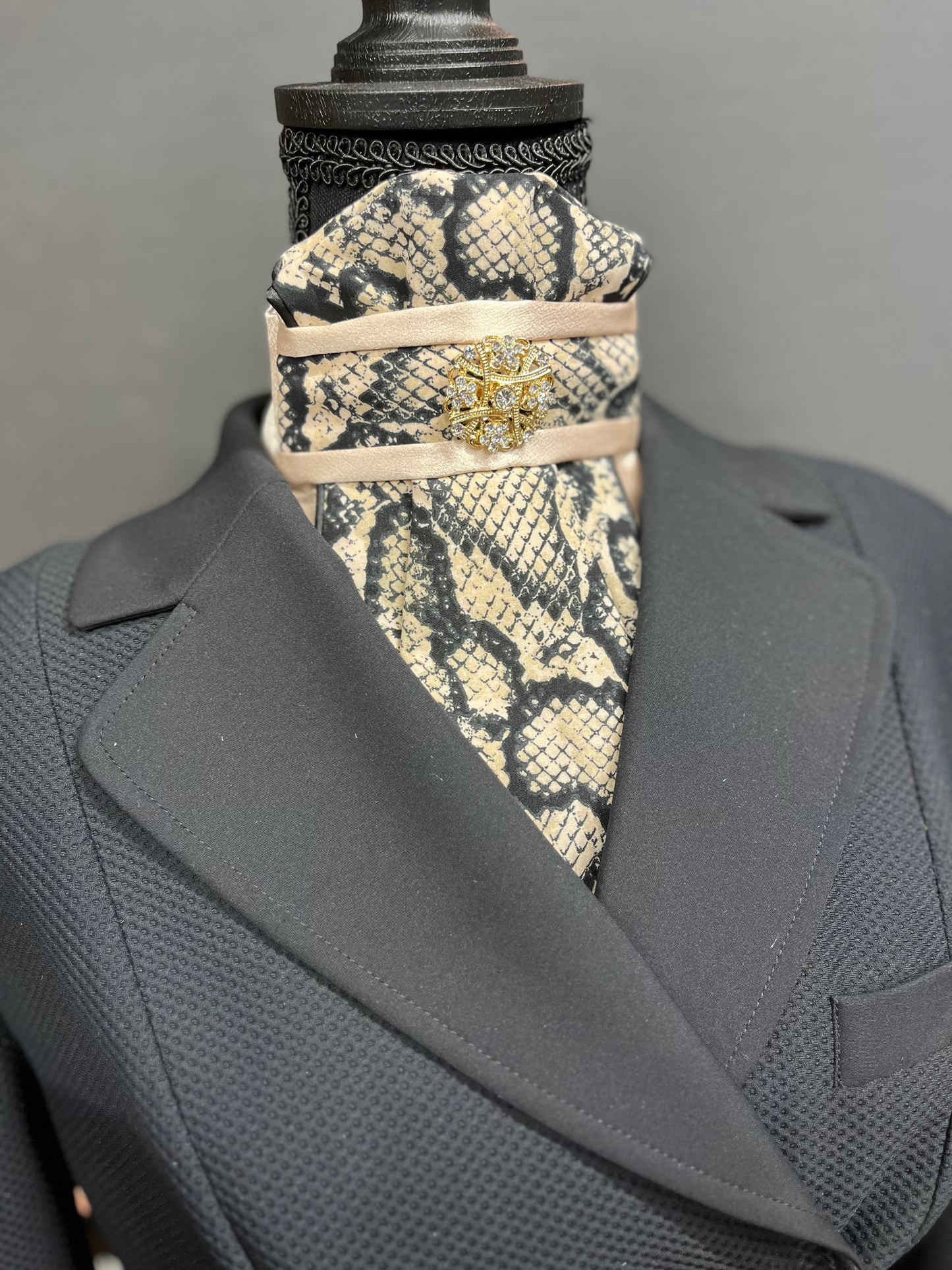 Dressage Stock Tie - Snakeskin