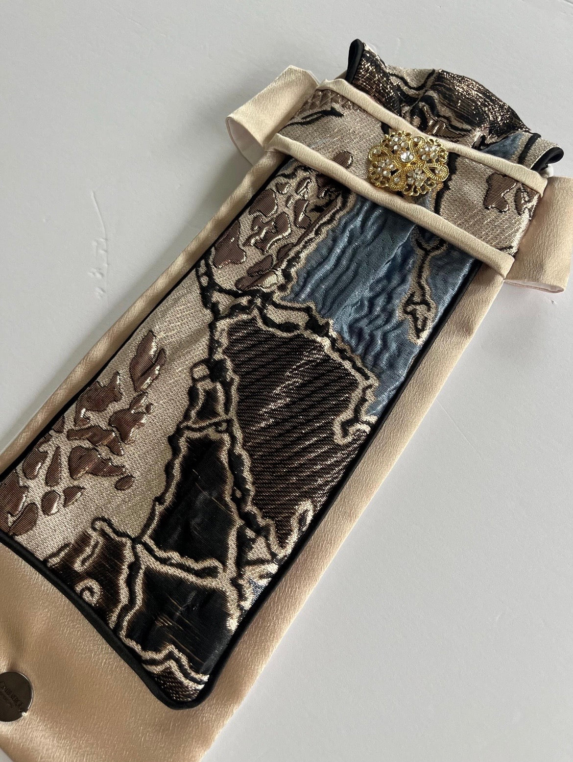 Abstract Blue Traditional Dressage Stock Tie