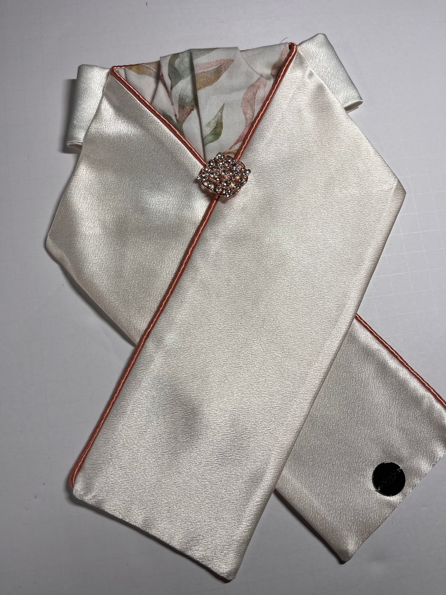 Equestrian Stockholm Coral Dressage Saddle Pad and Coral Springs Stock Tie Bundle