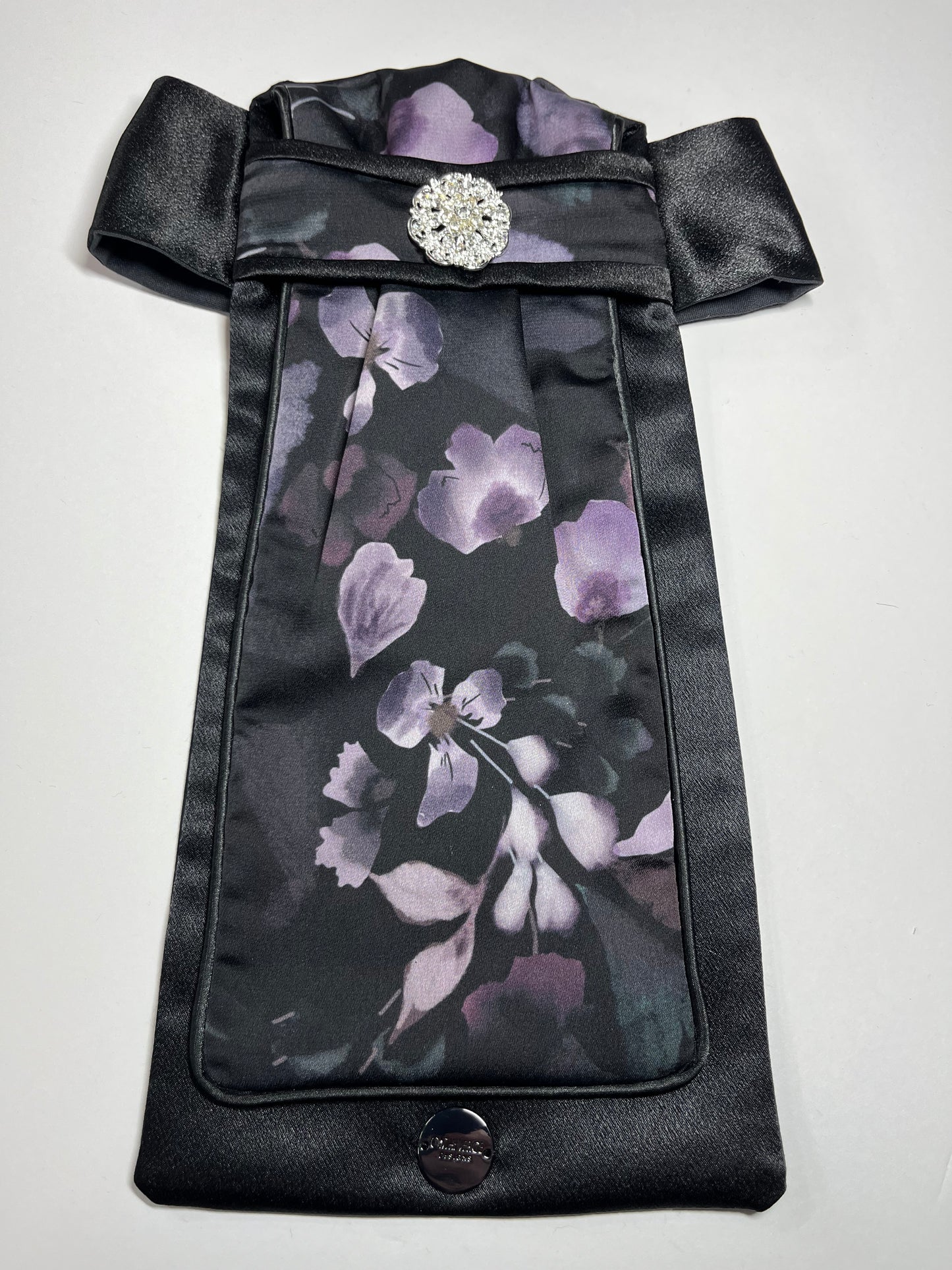 Black Lavender Traditional Dressage Stock Tie