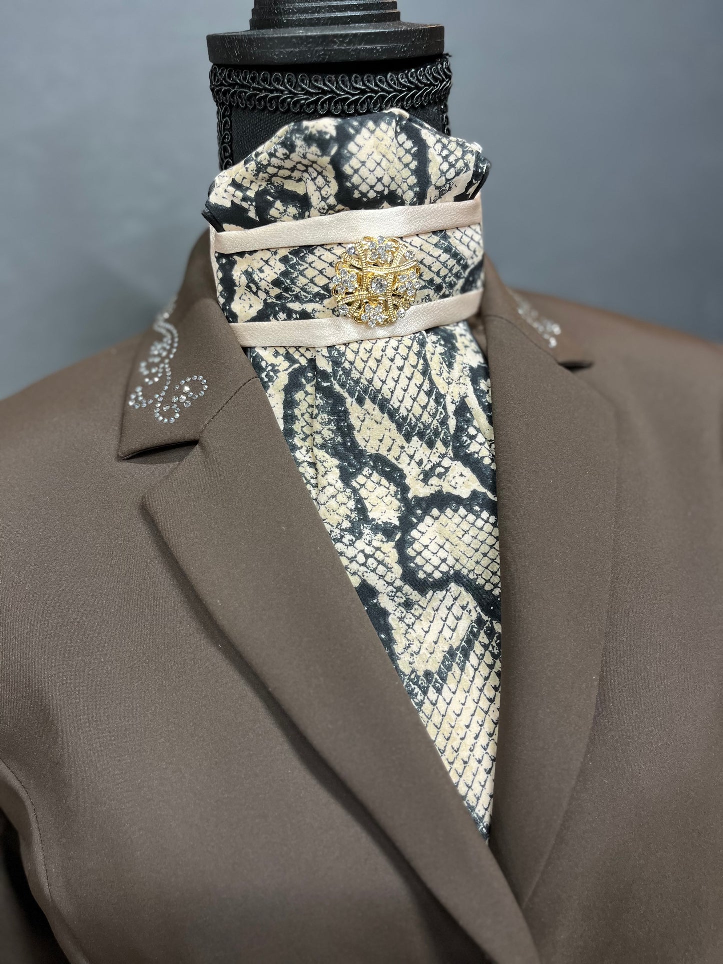 Dressage Stock Tie - Snakeskin