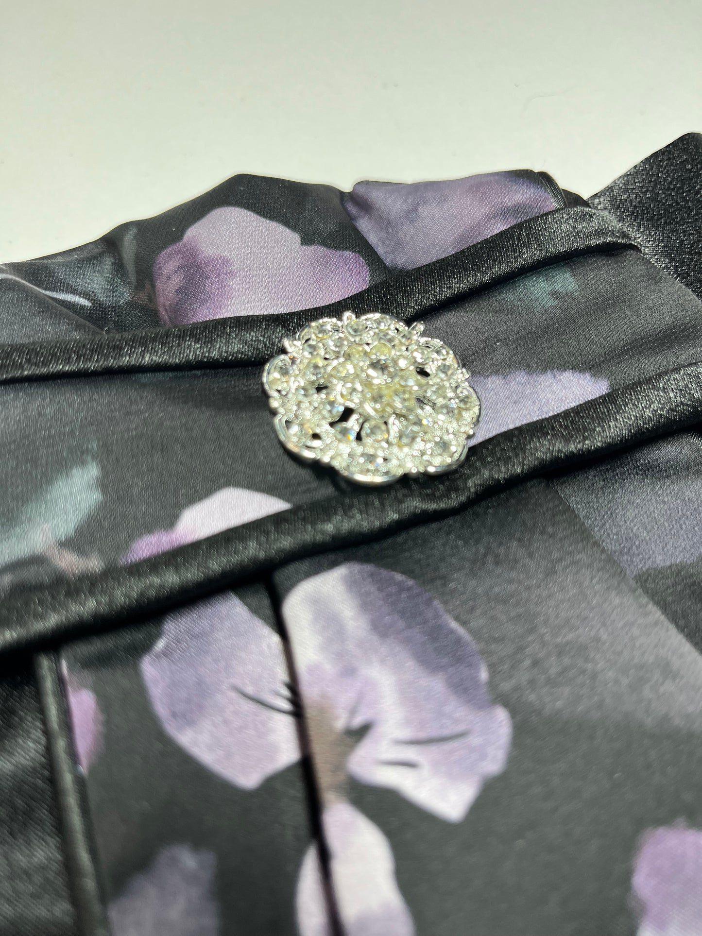 Black Lavender Traditional Dressage Stock Tie