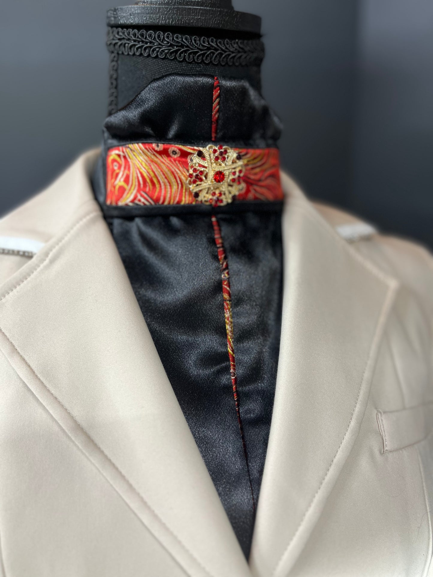 Firebird Euro Pleat Dressage Stock Tie