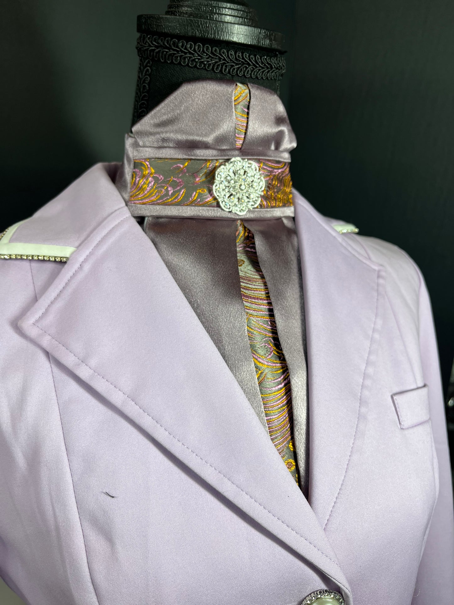 Sunset Flight Euro Pleat Dressage Stock Tie