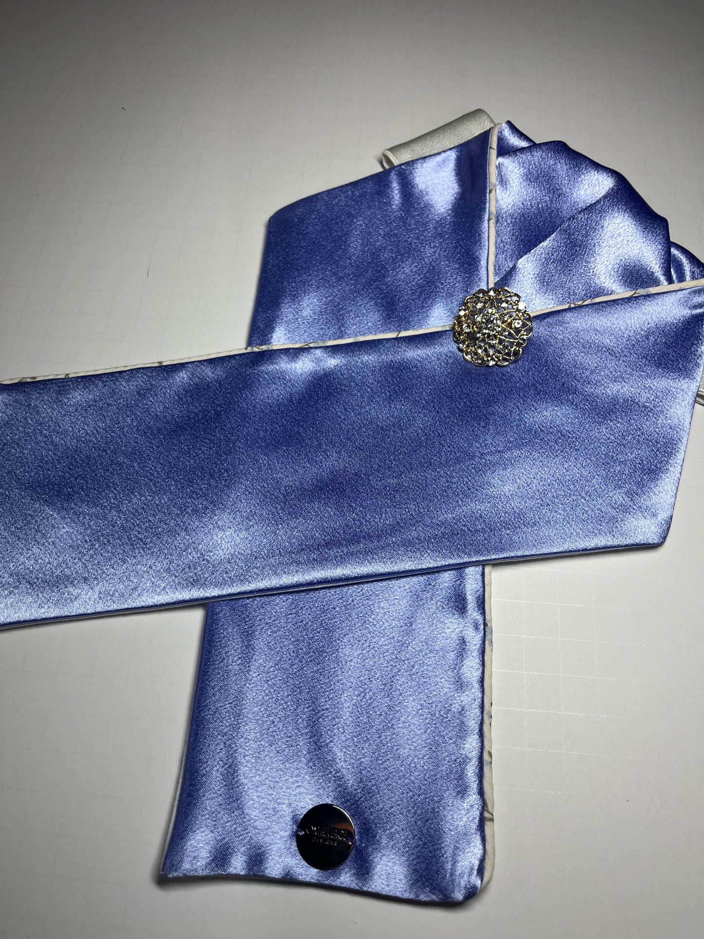 Dressage Stock Tie - Periwinkle
