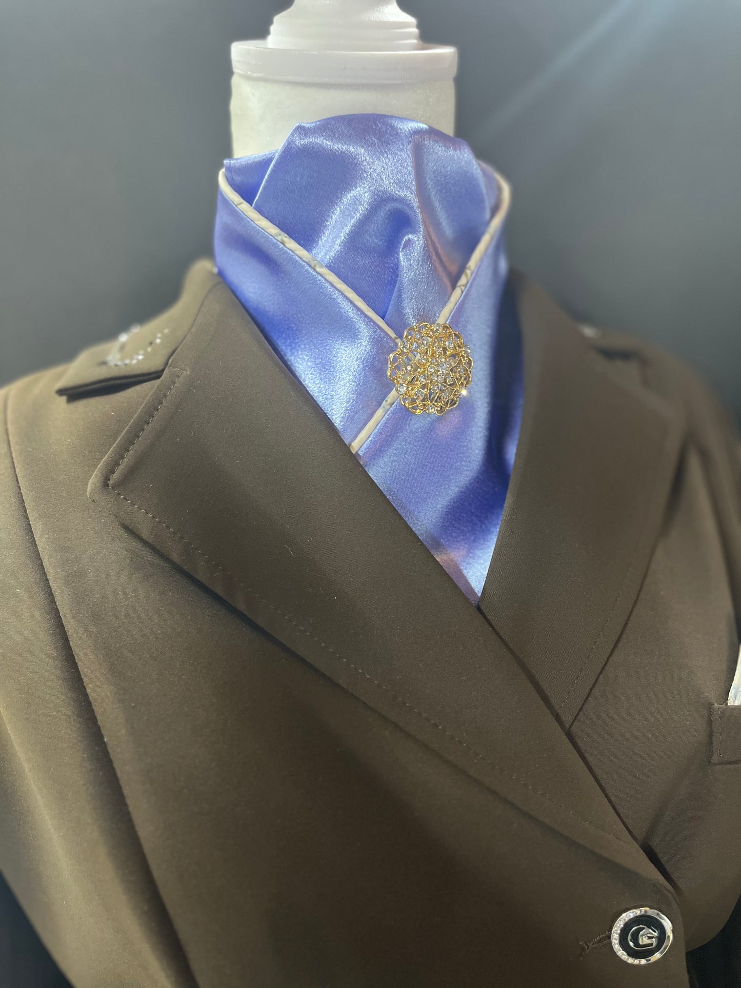 Dressage Stock Tie - Periwinkle