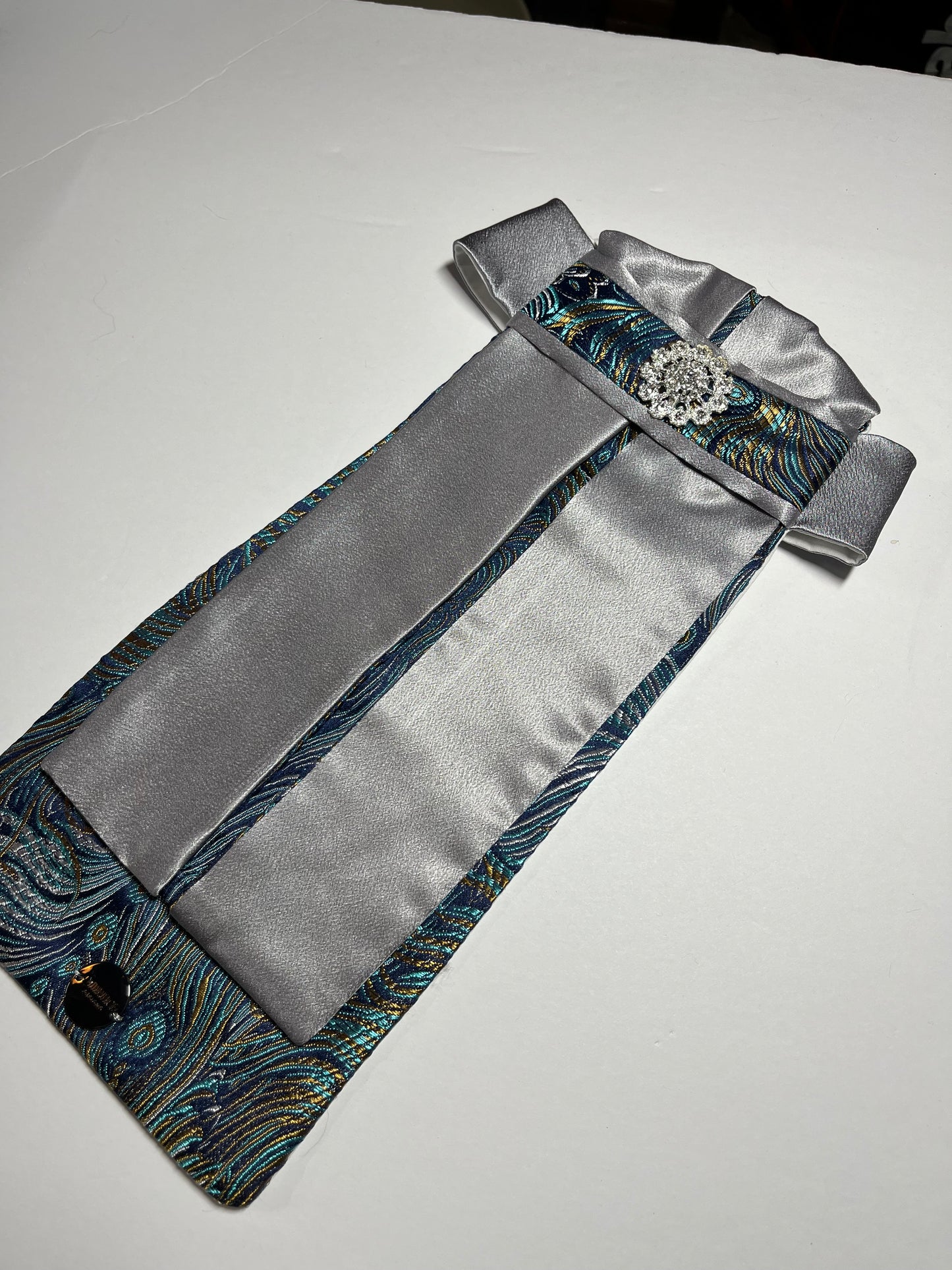 Feather Euro Pleat Dressage Stock Tie