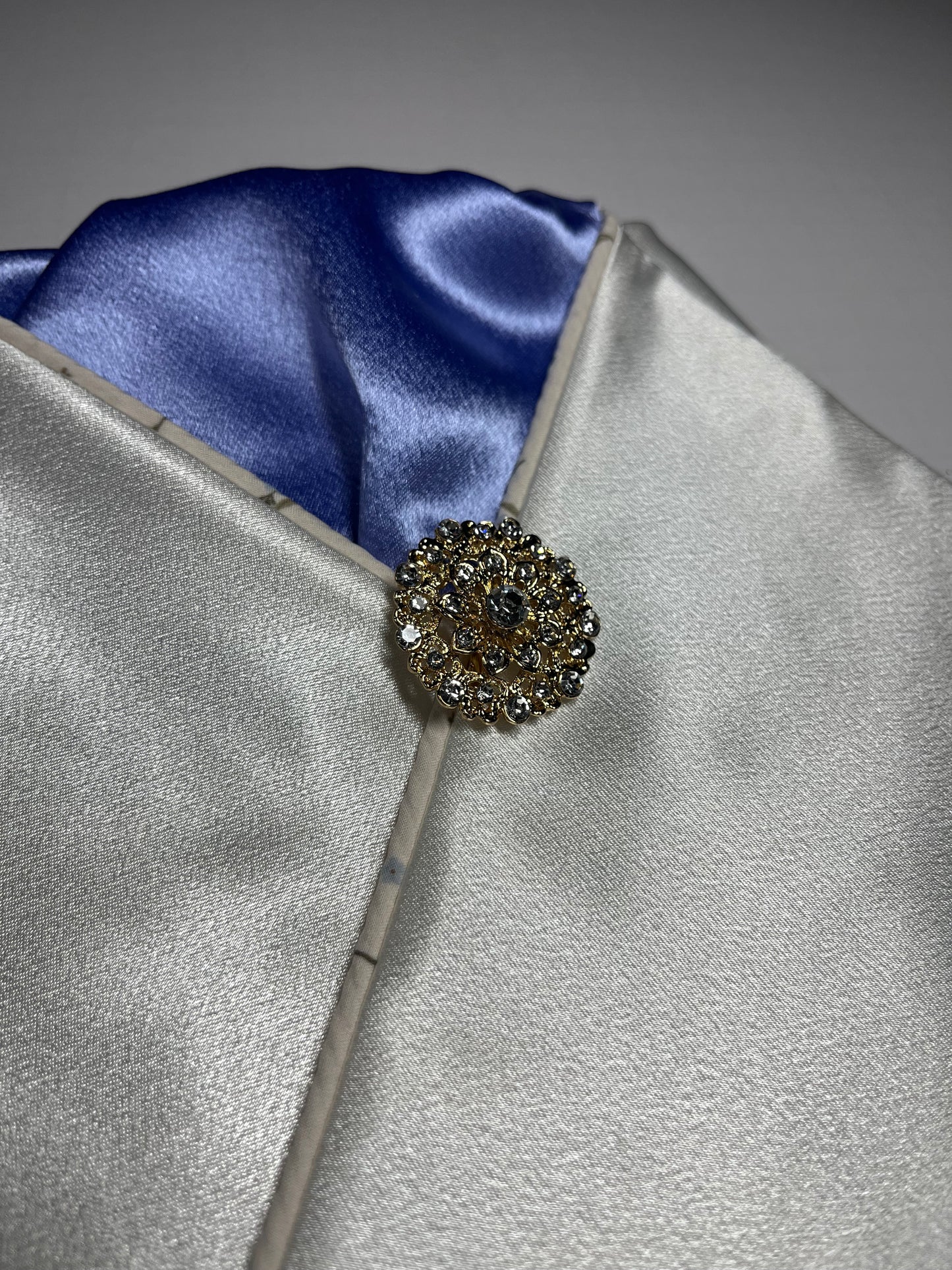 Periwinkle/Cream Dressage Stock Tie