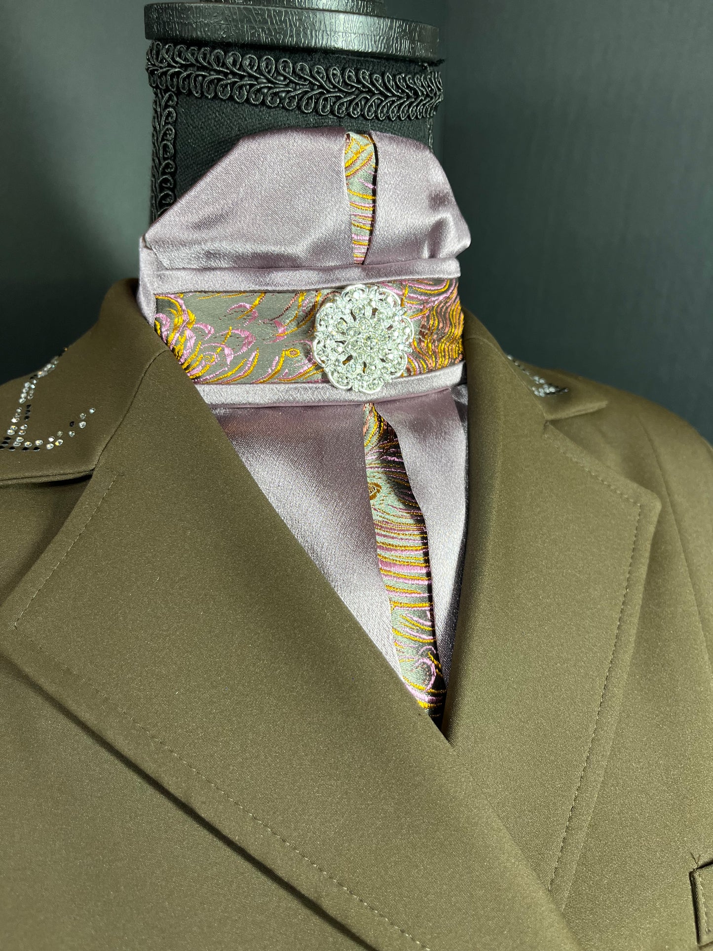 Sunset Flight Euro Pleat Dressage Stock Tie