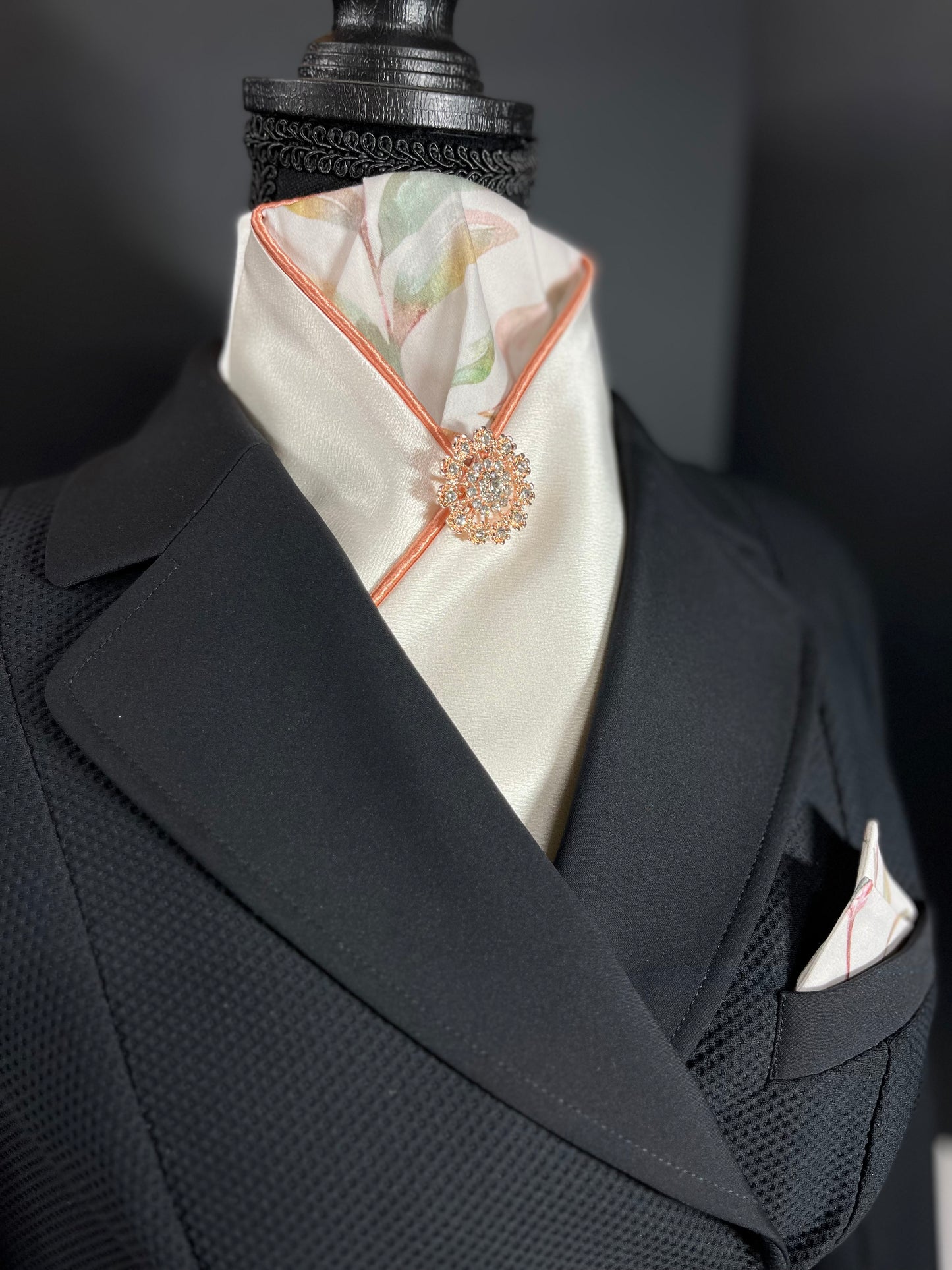 Coral Spring Reverse Dressage Stock Tie