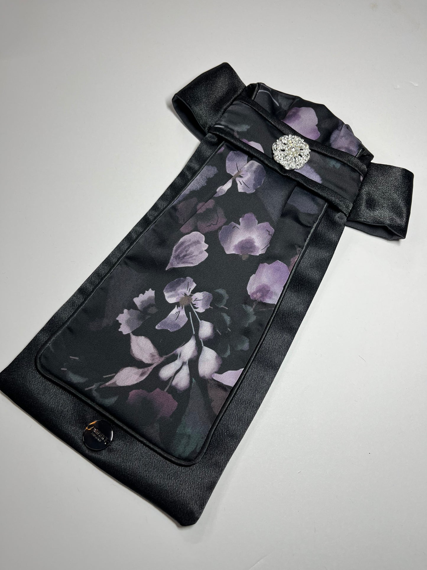 Black Lavender Traditional Dressage Stock Tie