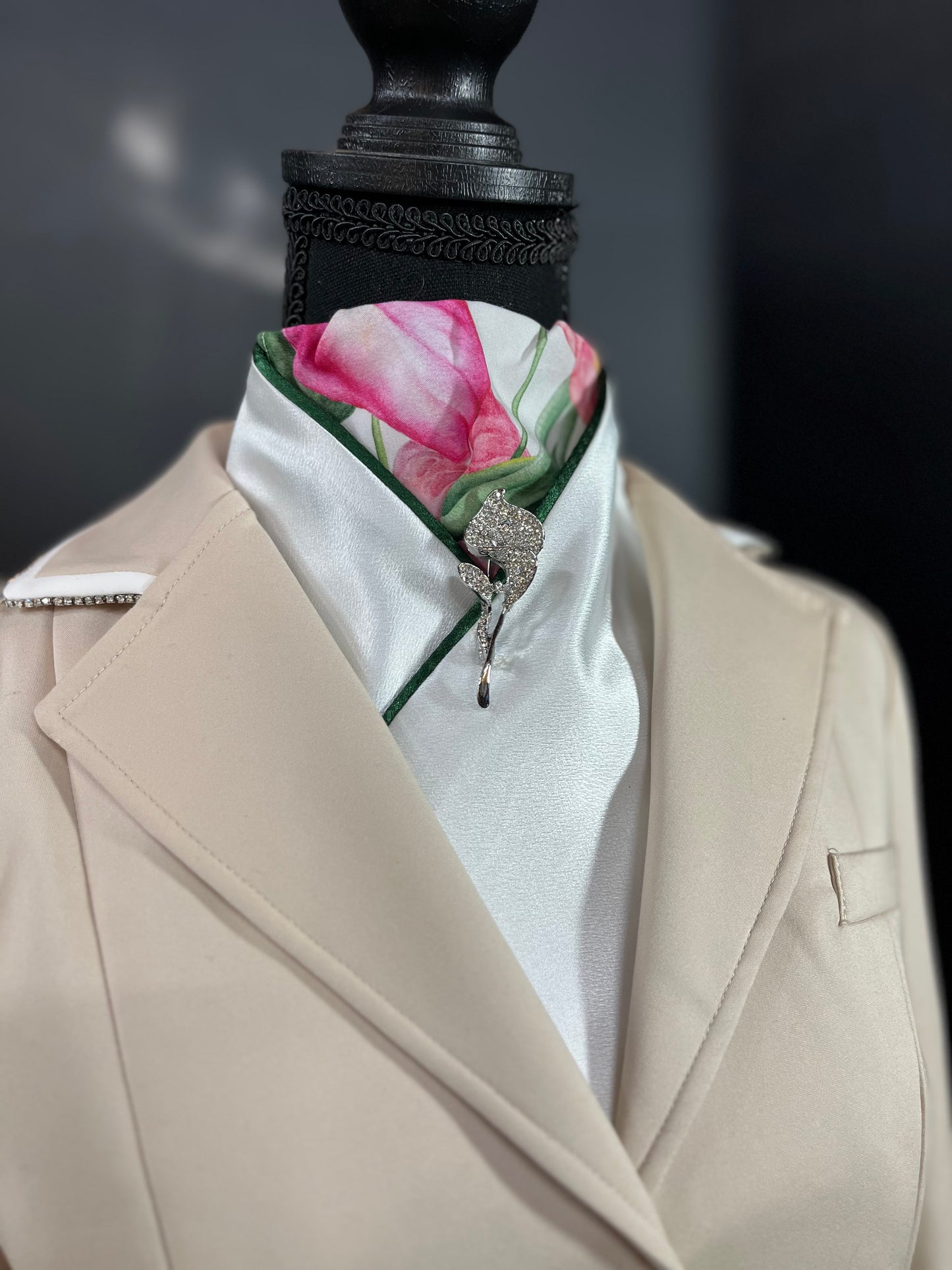 The Basic Pink Lily Dressage Stock Tie