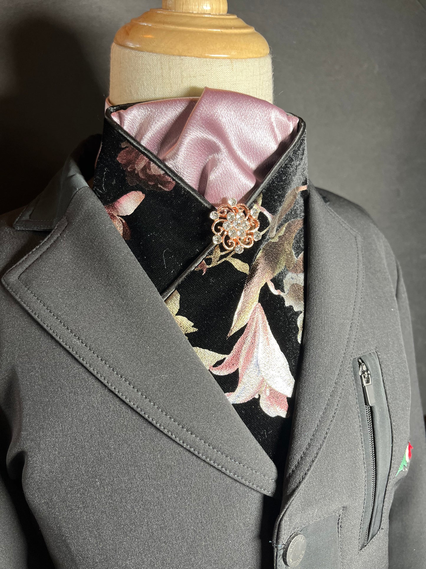 Children’s Stock Tie - Black Rose