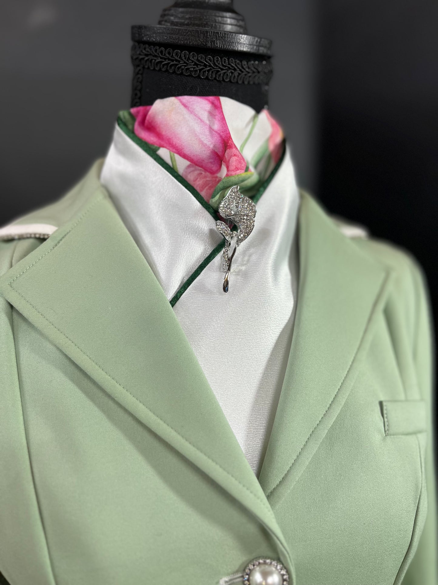 The Basic Pink Lily Dressage Stock Tie