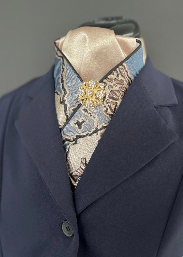 Abstract Blue Dressage Stock Tie