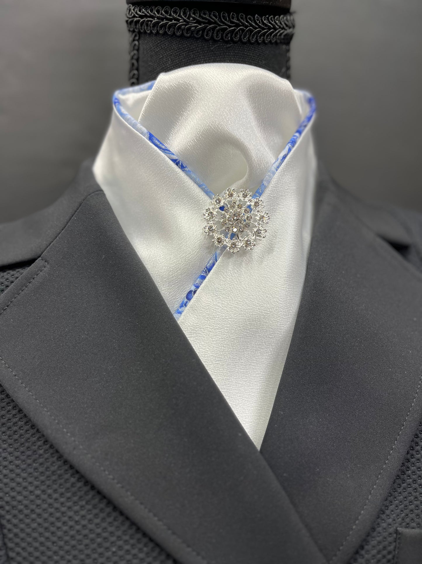 Dressage Stock Tie - The Basic Winter Blue