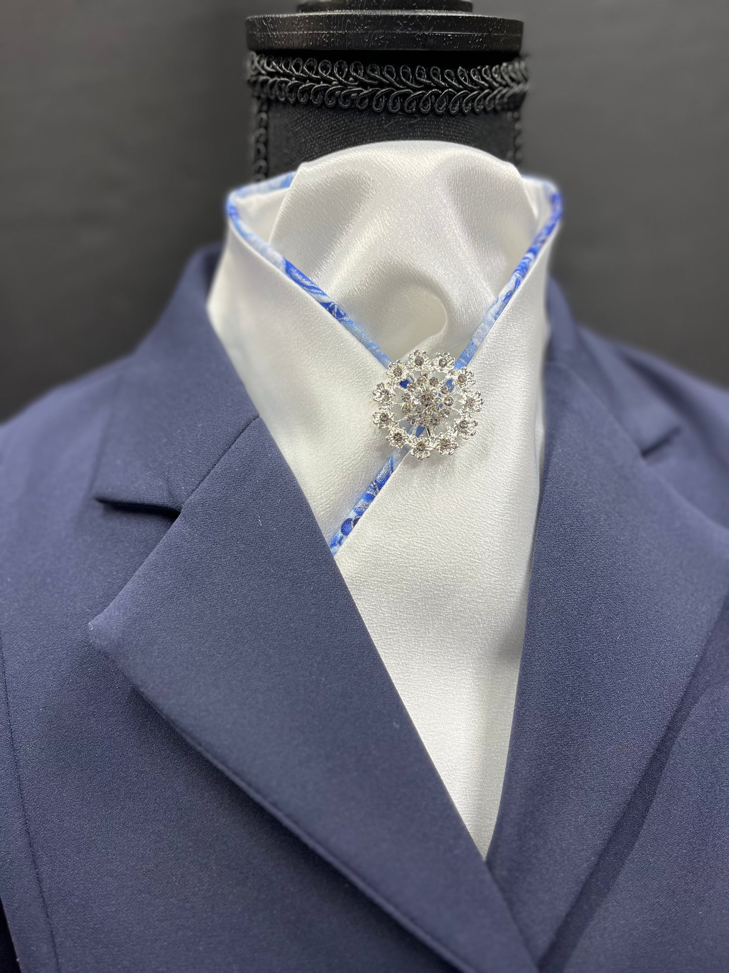 Dressage Stock Tie - The Basic Winter Blue