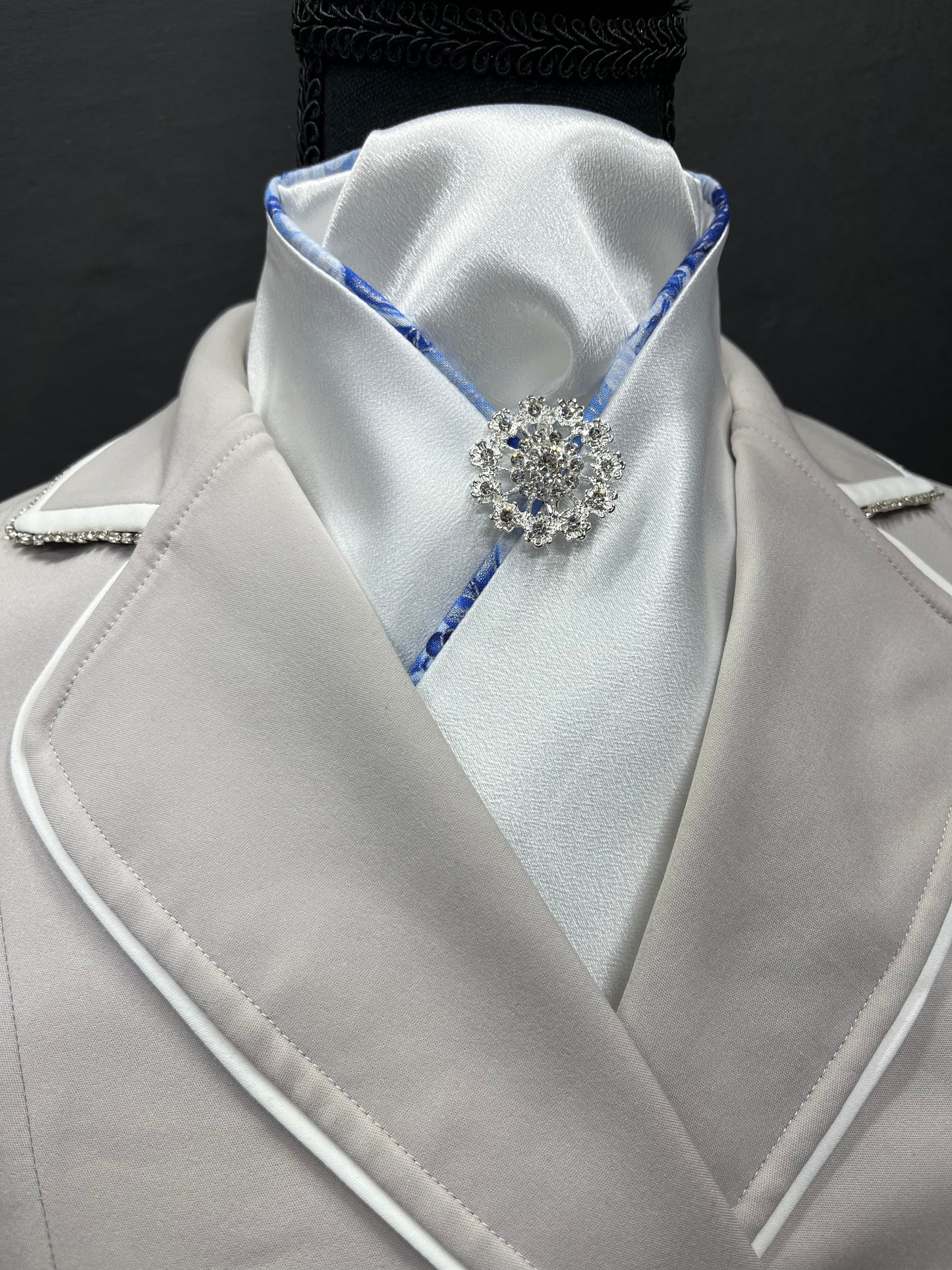 Dressage Stock Tie - The Basic Winter Blue