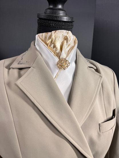 The Basic Golden Swirl Dressage Stock Tie