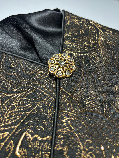 Black and Gold Dressage Stock Tie