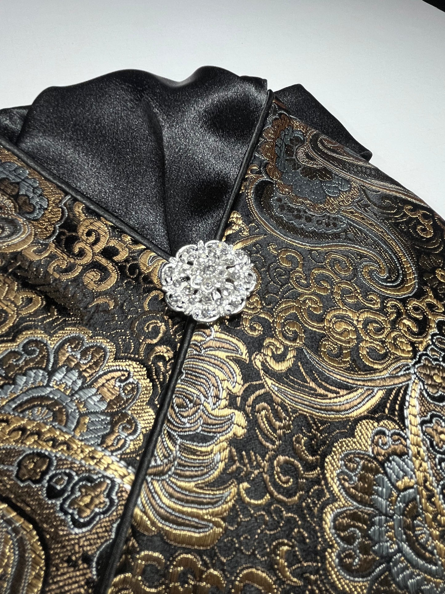 Black Silk Dressage Stock Tie