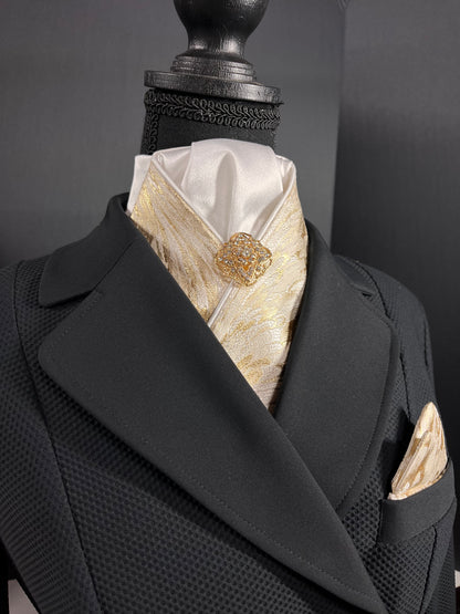 The Basic Golden Swirl Dressage Stock Tie