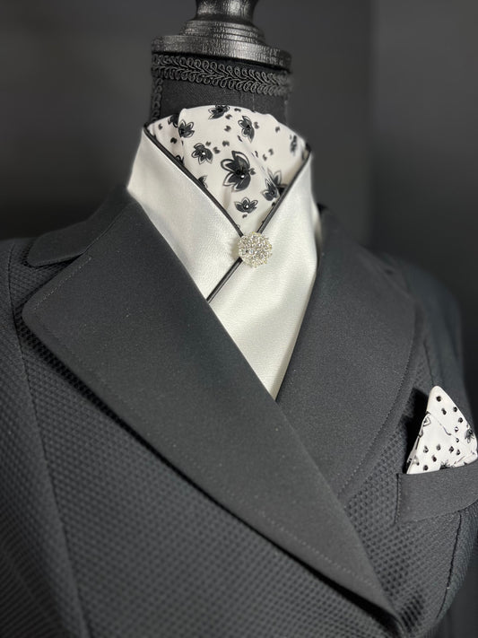 The Basic Crystal Lotus Dressage Stock Tie
