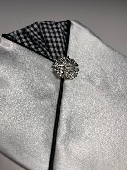 Gingham Reverse Dressage Stock Tie