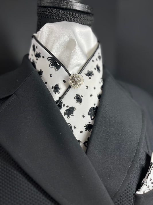 Crystal Lotus Dressage Stock Tie