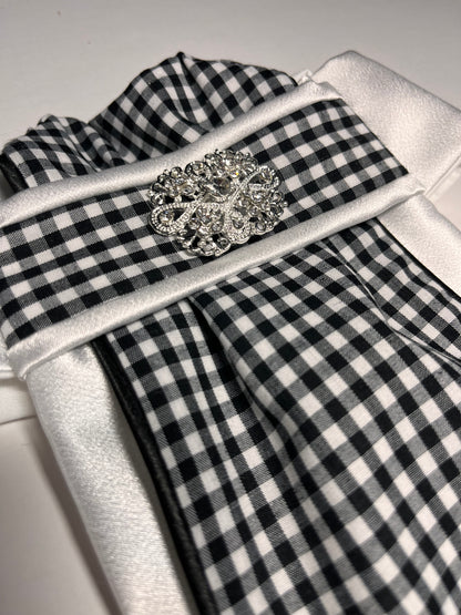 Gingham Traditional Euro Dressage Stock Tie