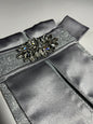 Silver Star Dust Dressage Stock Tie Euro Pleat