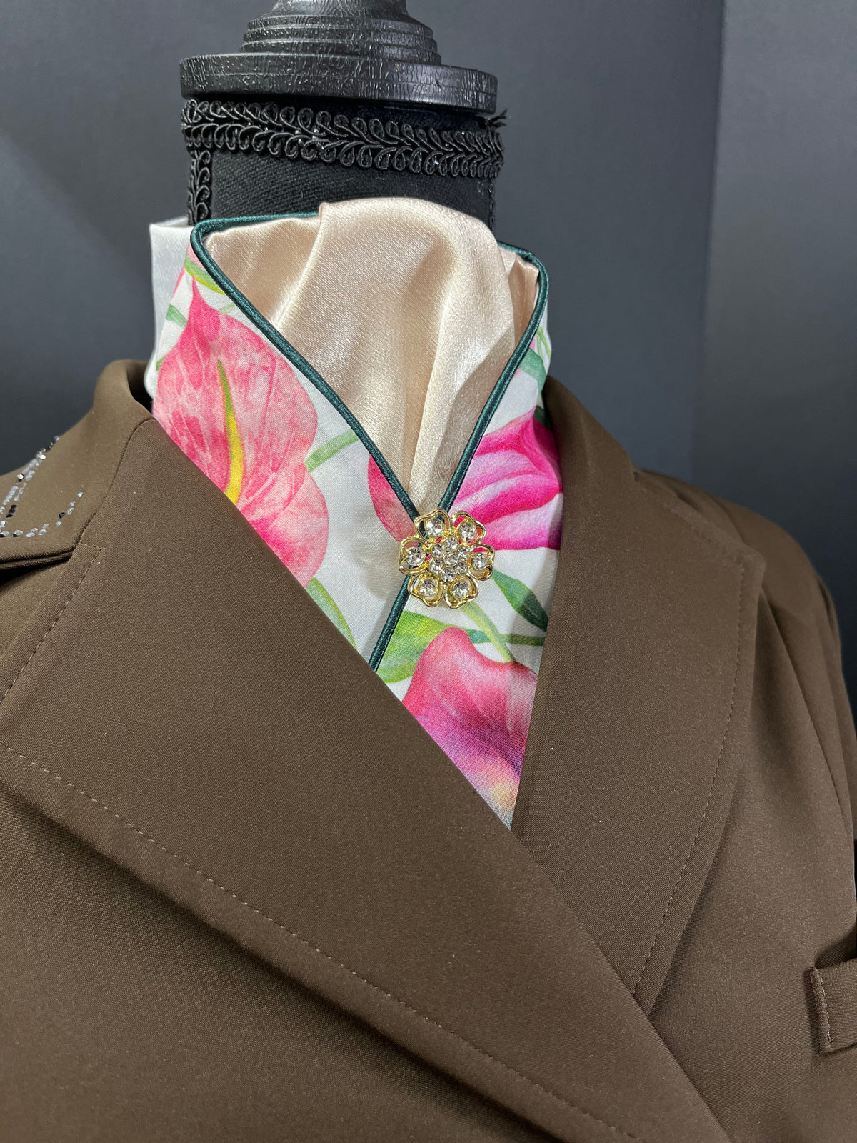 Pink Lily Dressage Stock Tie