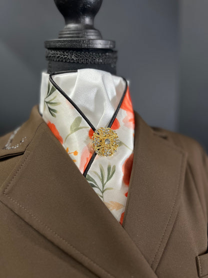 Bright Poppy Dressage Stock Tie