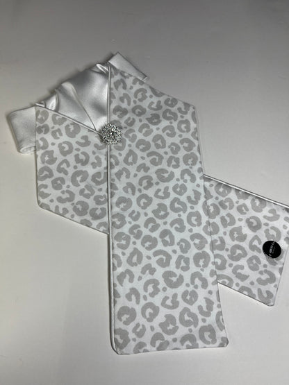 Snow Leopard Dressage Stock Tie