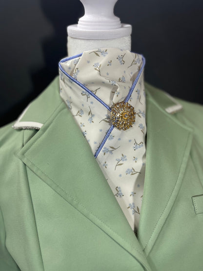 Periwinkle Flower Buds Dressage Stock Tie