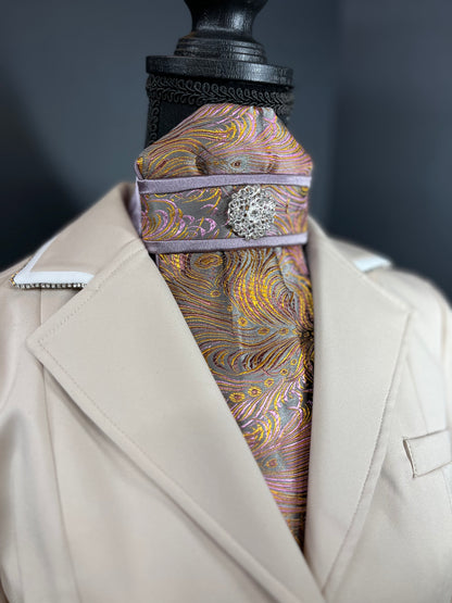 Sunset Flight Traditional Dressage Stock Tie