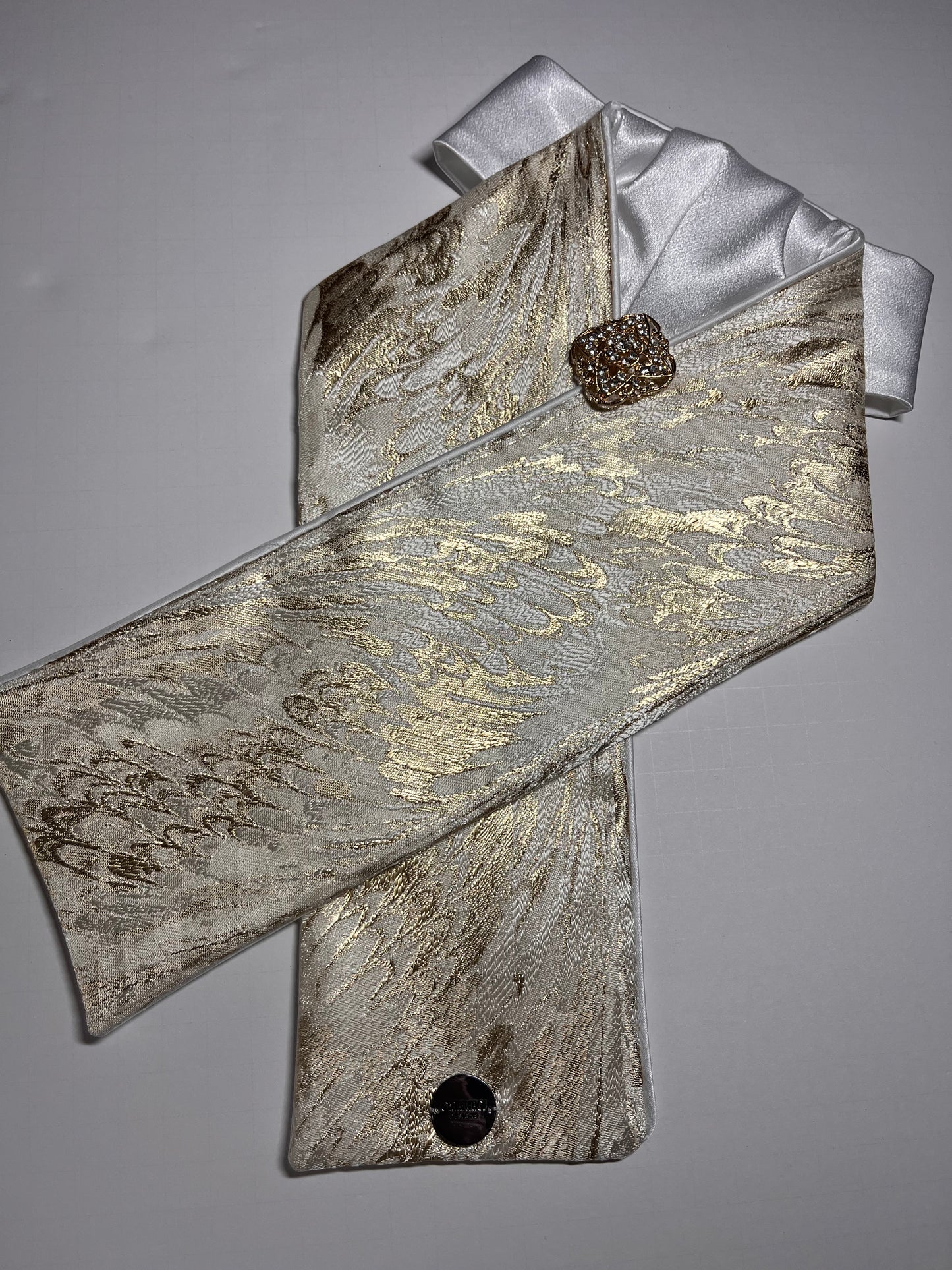 Golden Swirl Dressage Stock Tie