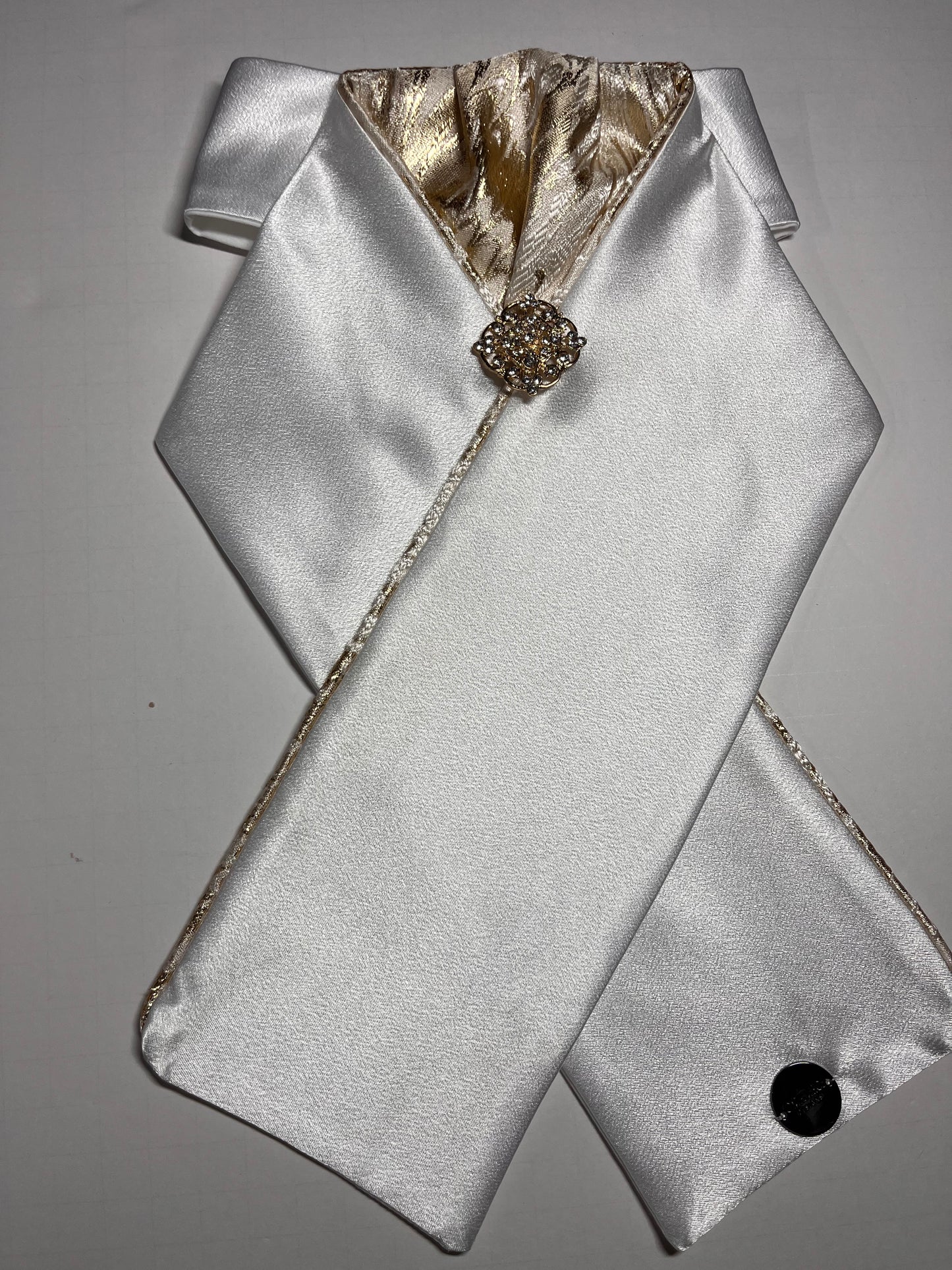 The Basic Golden Swirl Dressage Stock Tie